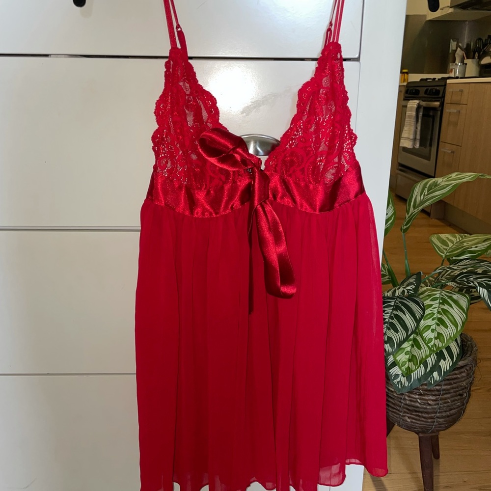 Victoria’s Secret Red Lace Babydoll Dress
